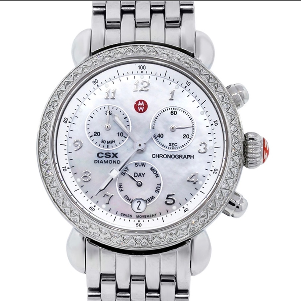 Michele CSX Diamond Bezel MOP Dial Ladies Watch